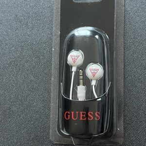 Guess White Earbuds with Red Logo Y2k 1990s